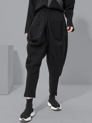 

2020 spring and autumn large size personalized bloomers loose waist BF casual casual casual fashion fashion trend brand pants