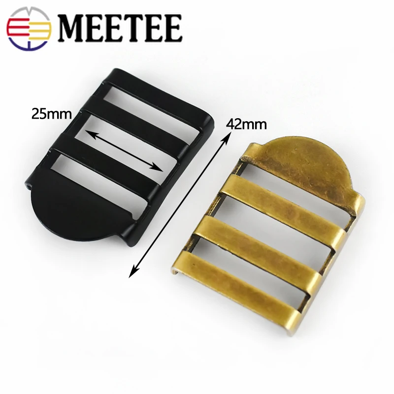 Meetee 4/10 шт. 25 мм Металлические пряжки для лестницы регулировка ремешка тройная