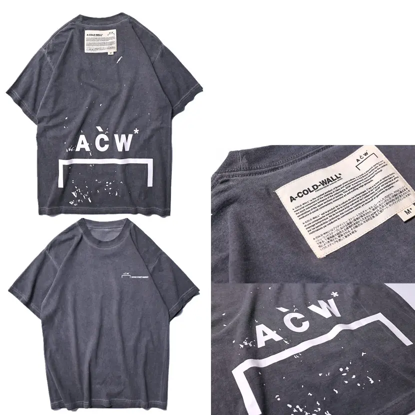 A-COLD-WALL ACW футболка Вэнь Высокое качество Топ футболки Твердые О-хип хоп