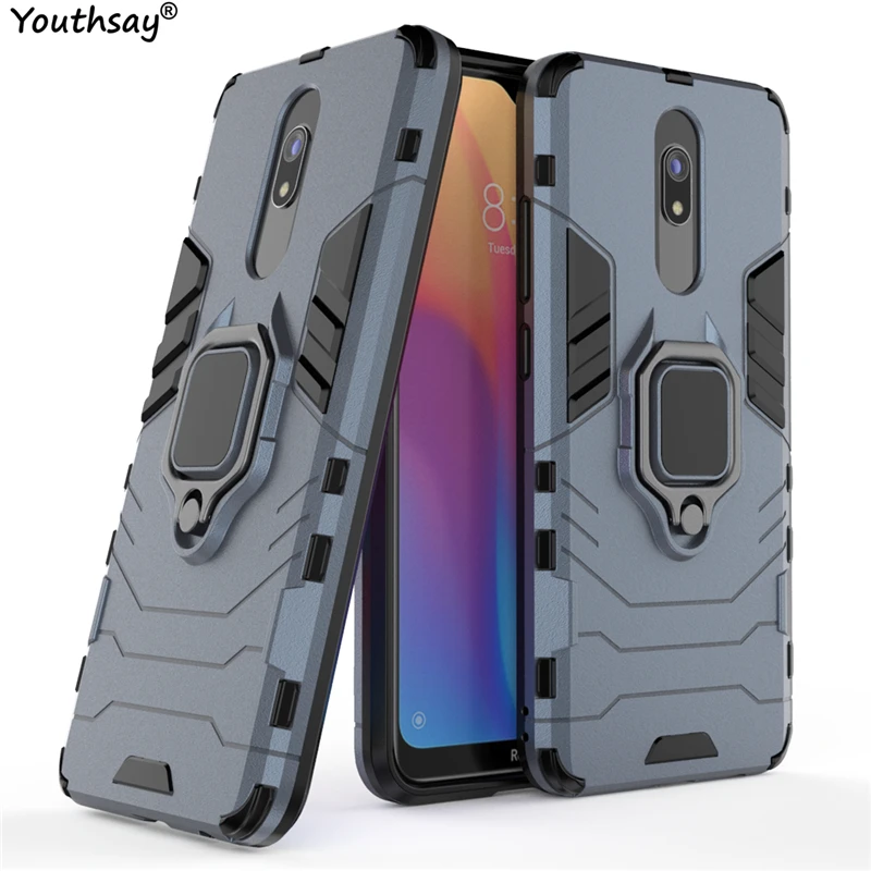 Чехол для Xiaomi Redmi 8A чехол 8 7A 7 6 кольцо на палец робот резиновый армированный
