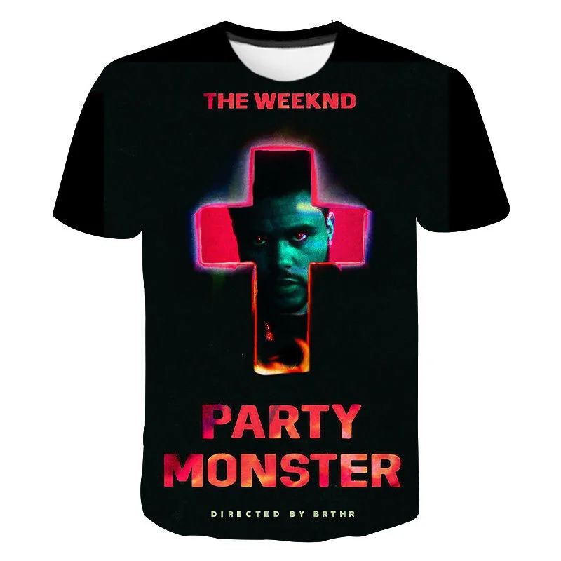 

2021 Summer Singer The Weeknd 3D Printed T-shirt Men/Women Sports Casual O-Neck Streetwear Tshirt Harajuku Style Short Sleeve
