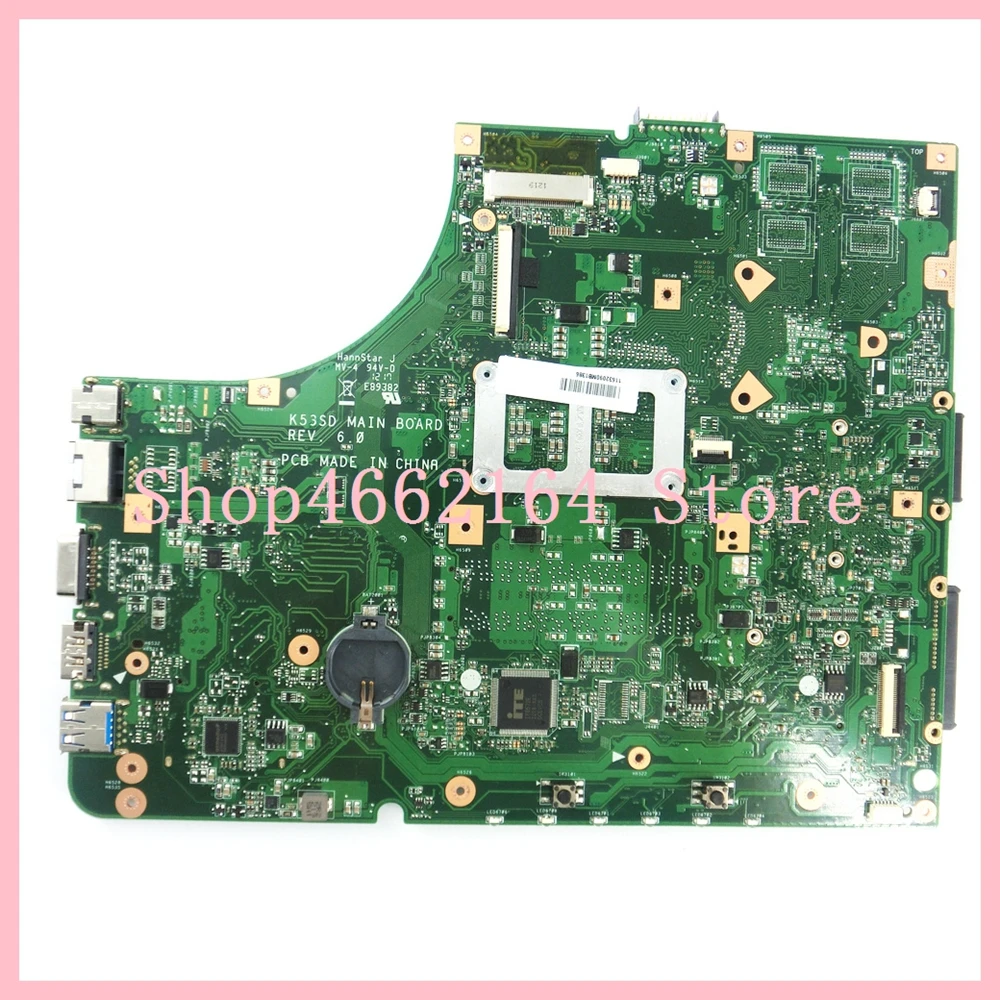 K53E материнская плата с процессором i3 Процессор REV 6 0 Материнская Asus A53E P53E A53S K53S K53SD