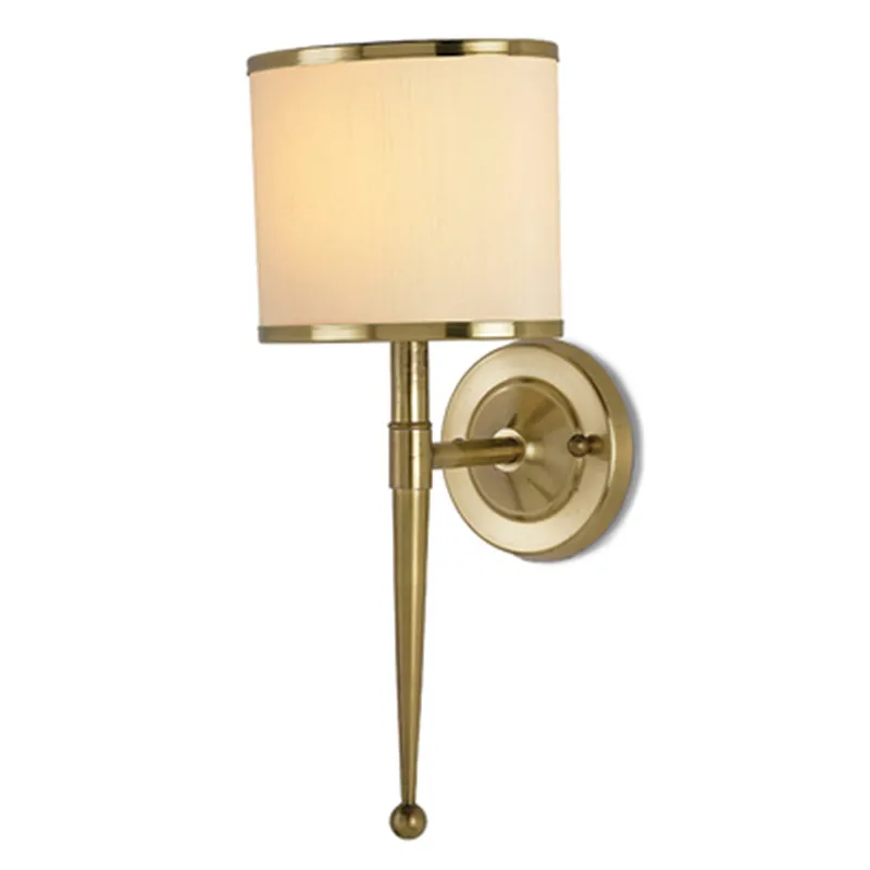 

Europen style fabric shade wall sconce metal wall lights for home