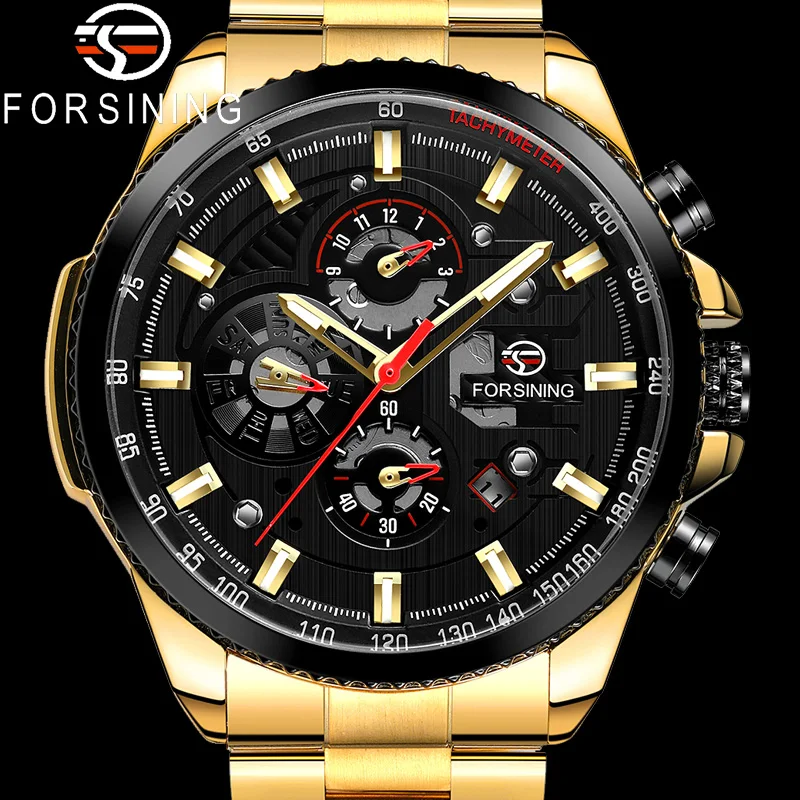 Часы наручные FORSINING Мужские механические автоматические армейские спортивные