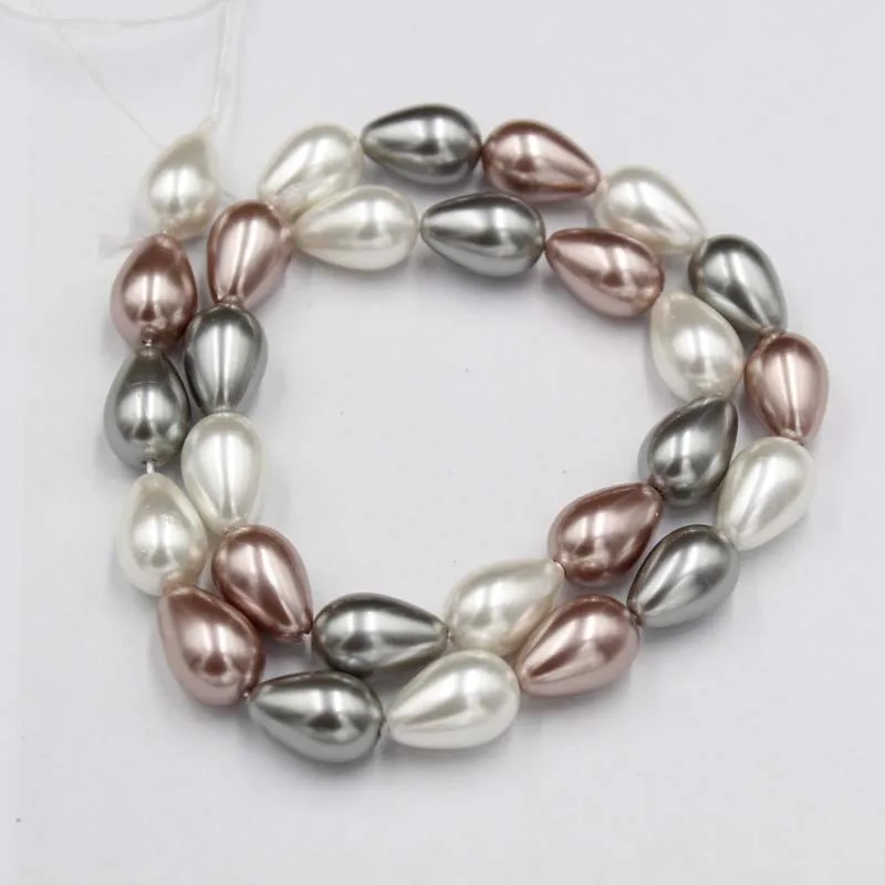 

10*14 мм/28 шт. имитация жемчуга в виде капли воды, Бусы из натурального оболочки свободные бусины DIY ювелирных изделий