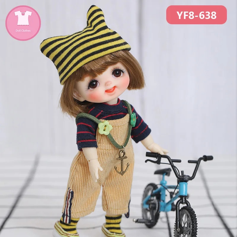 BJD одежда 1/8 милое мини платье или костюм для лати желтое Lumi Haru Sunny Body Doll Одежда Аксессуары OUENEIFS