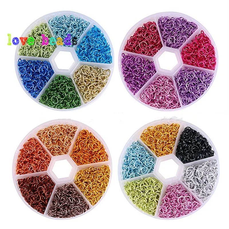 6 мм Смешанные Красочные Открытые Кольца разделенные кольца соединители для Diy