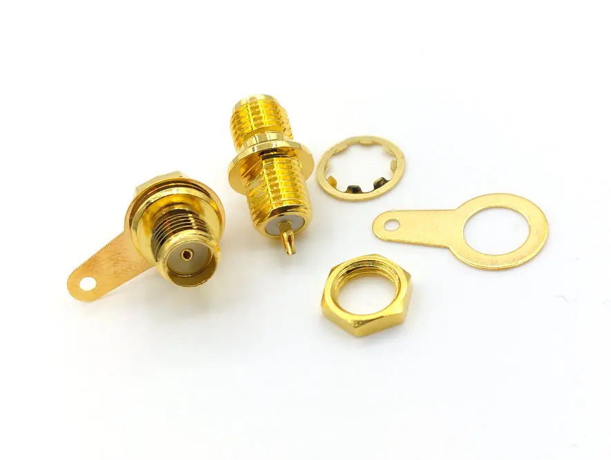 100 шт. медь RF коаксиальный SMA женский Джек радиочастотная панель крепление с