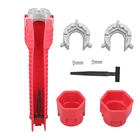 Гаечный ключ 8 в 1, противоскользящие Инструменты для ремонта кухонной раковины, смеситель для ванной комнаты, монтажный ключ гаечный ключ для установки сантехники