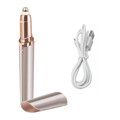 USB-Rose Gold Батарея и USB Электрический триммер для бровей мини Брови бритва для лица удаление волос безболезненный Эпилятор для дропшиппинг - Цвет: USB-Rose Gold