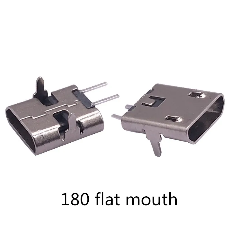 20 шт микро Usb 2Pin 90/180 градусов B Тип гнездовой разъем для Мобильный телефон Micro