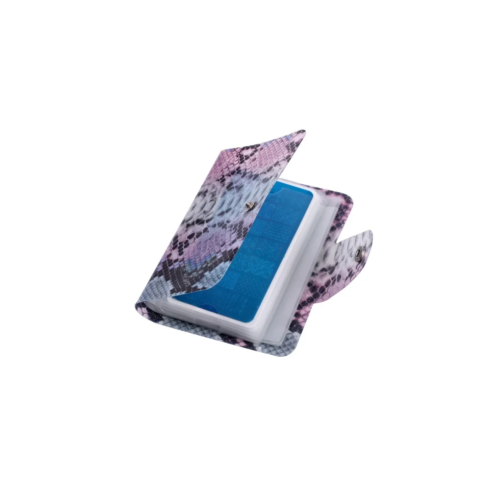 Лак для ногтей пластины стемпинга держатель Чехол 3 Цвета змея серии круглый