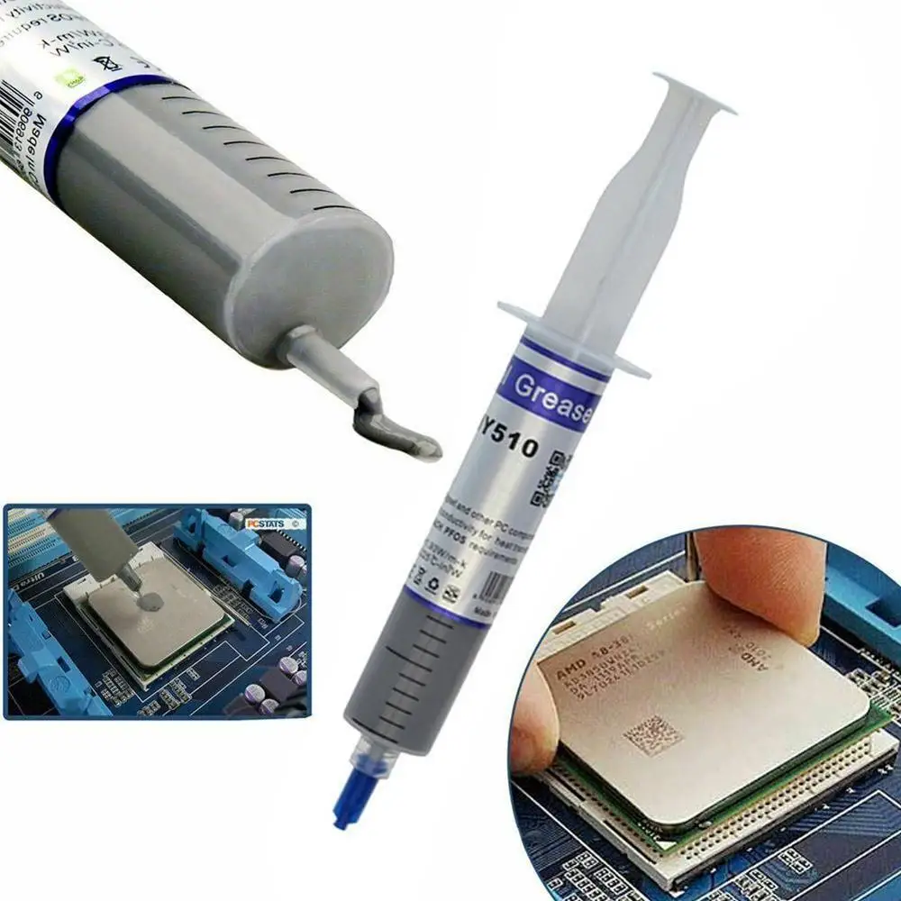 HY510-TU5G 30g Thermal Grease Paste Heatsink Glue Compound Silicone for Computer Desktop CPU GPU LED Processor Heat Sink | Канцтовары