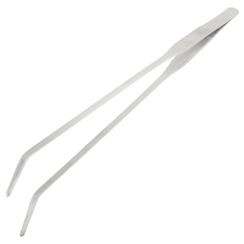 

10.4" Long Stainless Steel Curved Tweezer for Fish Tank Plants