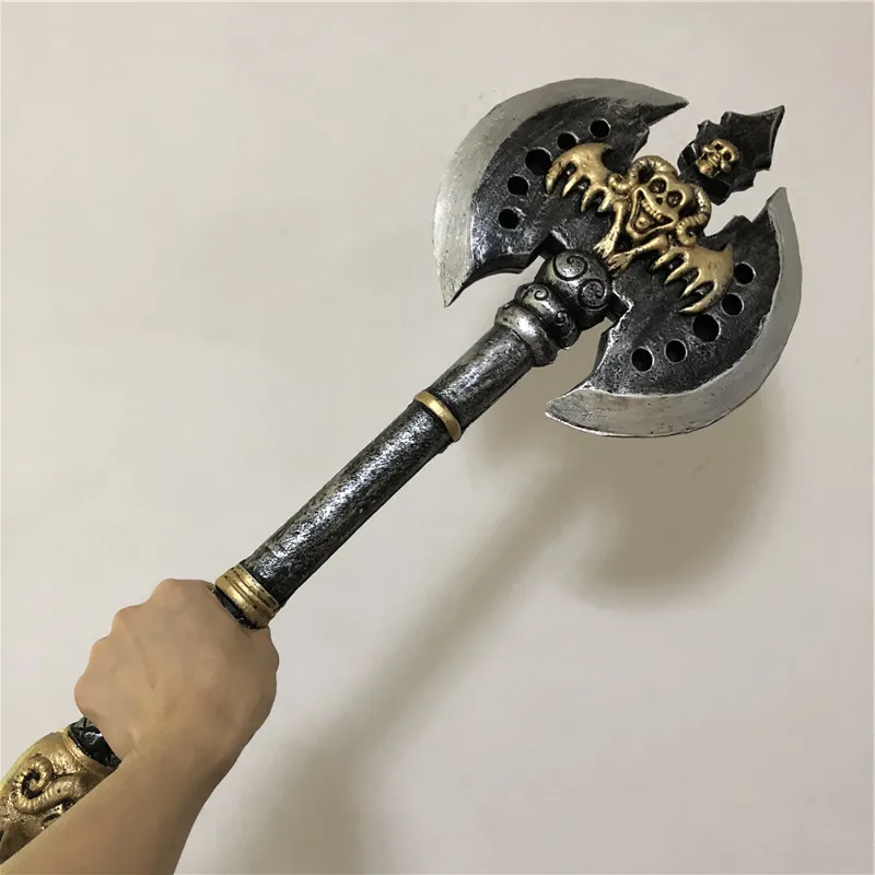 70 см рыцарский Orc Двухсторонний черный топор 1:1 оружие Хэллоуин косплей реквизит