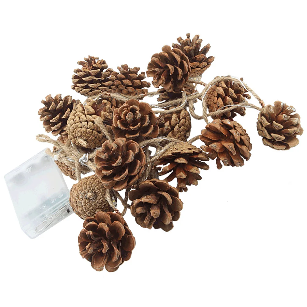 

1 комплект, светодиодная Рождественская гирлянда, Сосновая конусная сцена, макет лампы без батареи