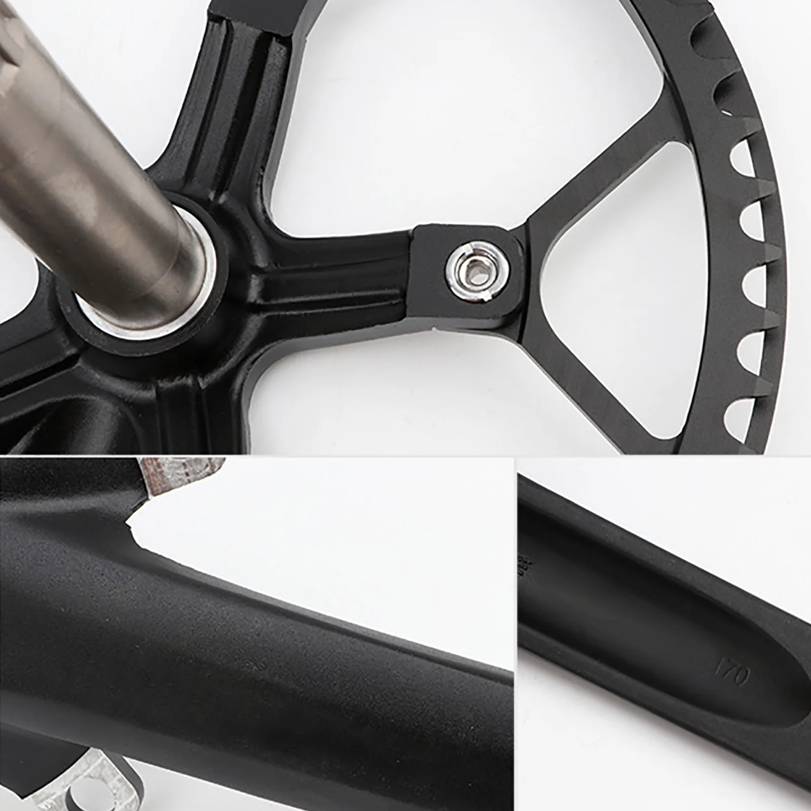 

130mm BCD Bicycle Crank Set MTB Mountain Bike Bottom Bracket Left Right Crank Arm 53/56/58T Disc Cycling Replacement Accessories