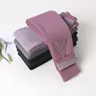 Теплые плотные леггинсы для девочек; Зимние вельветовые Хлопковые Штаны; Детские От 2 до 10 лет брюки с милым рисунком кролика и кошки