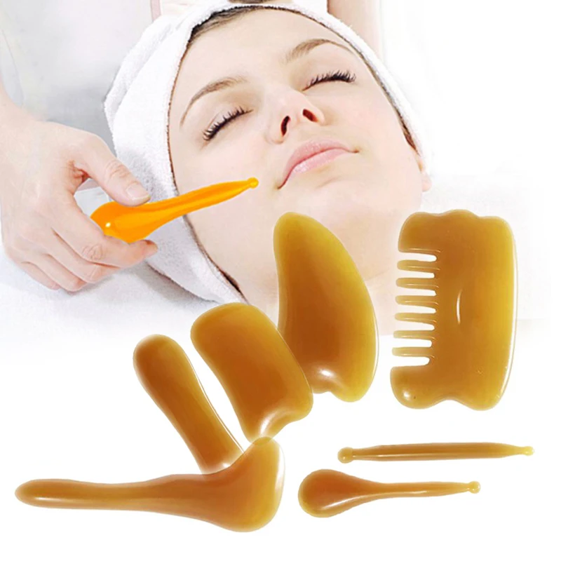 5 шт./компл. натуральный пчелиный воск полимерный нефрит гуаша доска Массажная