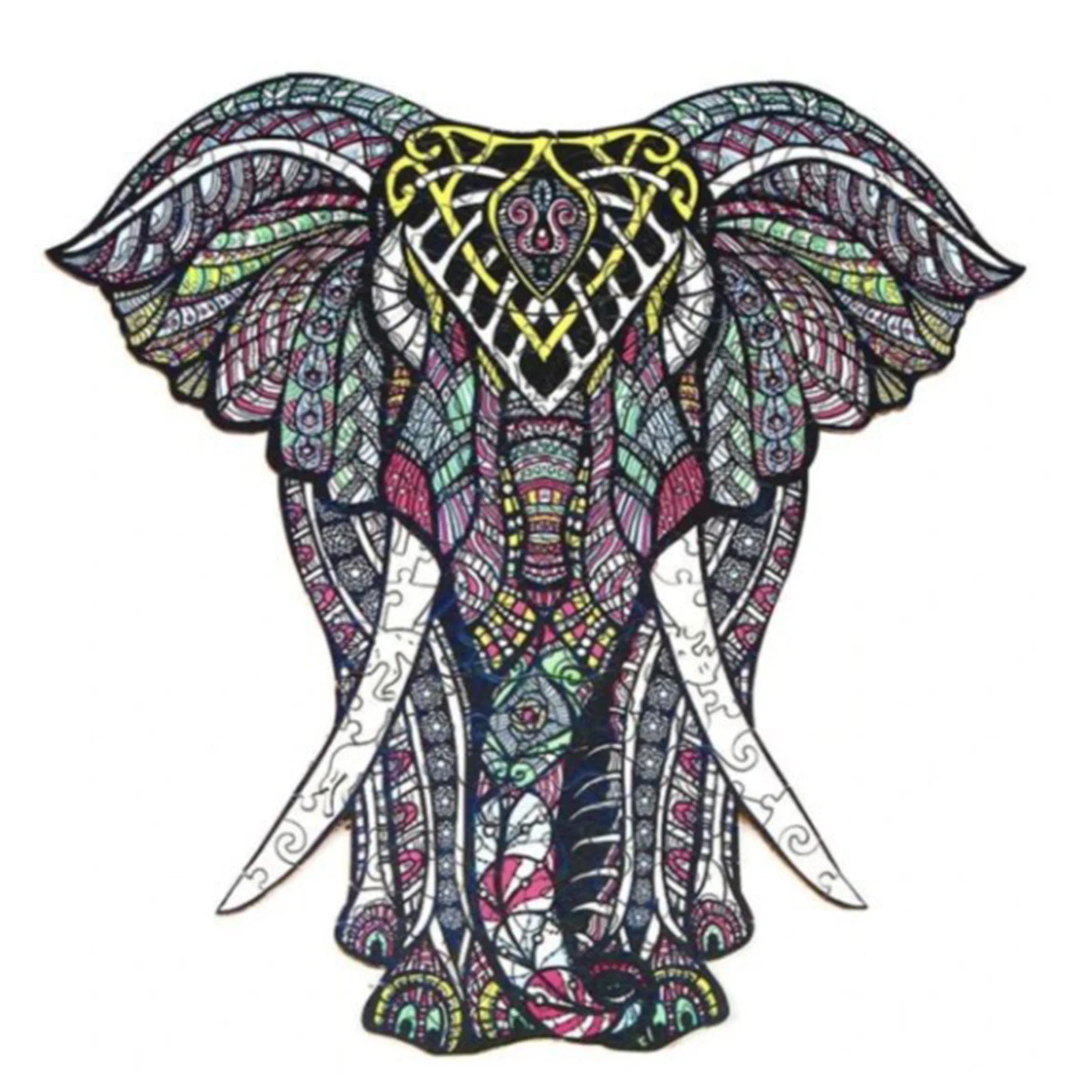 

Elephant Jigsaw Puzzle Toy Cartoon Animal Wooden Puzzle Game Corrosion-resistant Unique Jigsaw Toy Kids Educational Toys
