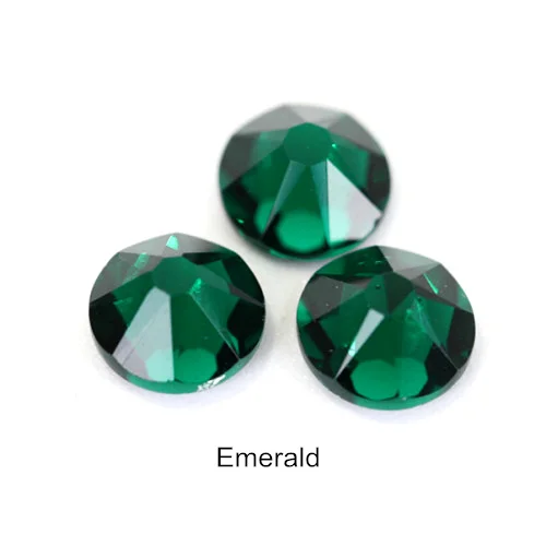 Emerald 2088 граненые Стразы отличного качества для ногтей с плоской задней поверхностью, много цветов, стразы для украшения ногтей Y3813 - Цвет: Emerald