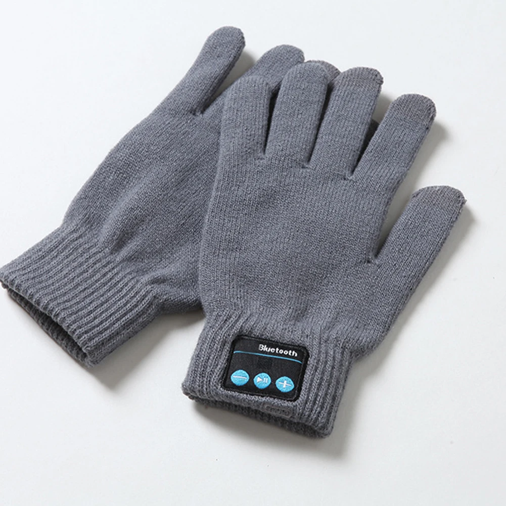 

Autumn Winter For Cellphone Useful Gloves Built-in Speaker/Microphone Knit Warm Windproof Gloves Outdoor