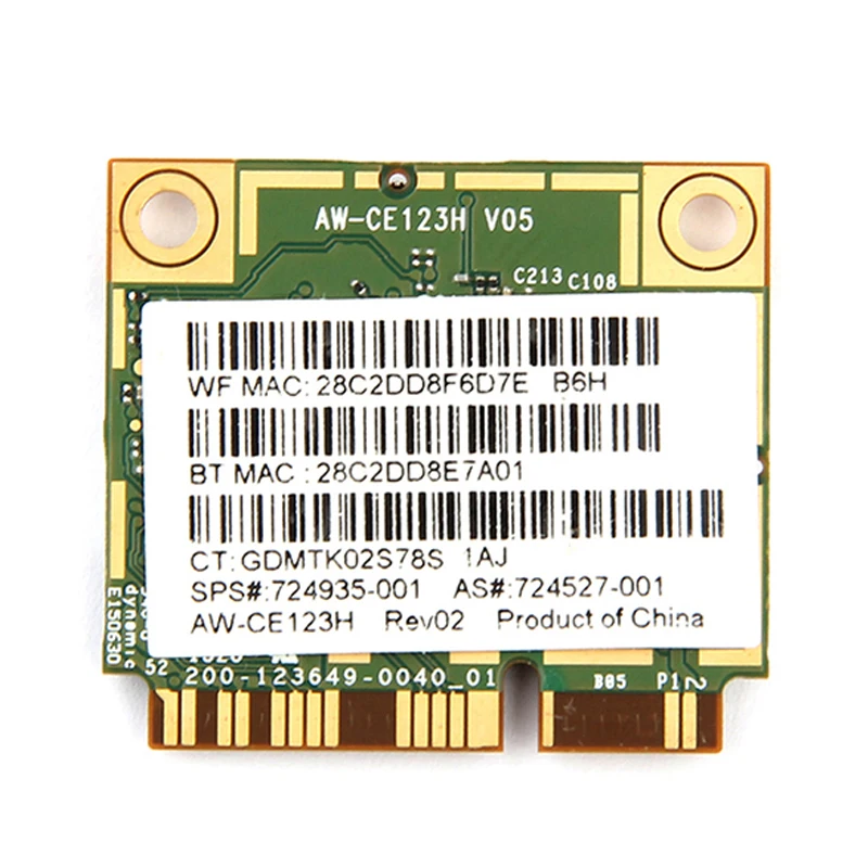 Wi-Fi Bluetooth BT 867 Mini PCI-E  BCM94352 4, 0/ac  BCM94352HMB DW1550 802, 11 /