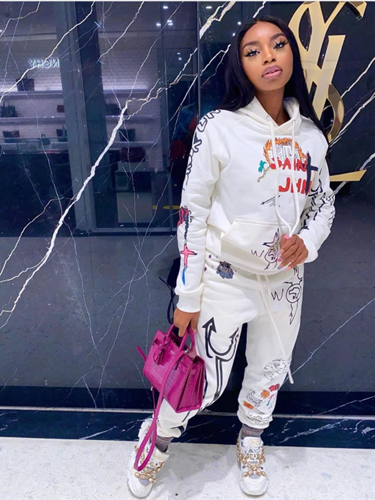 Женский осенне зимний комплект с толстовкой спортивные костюмы для женщин