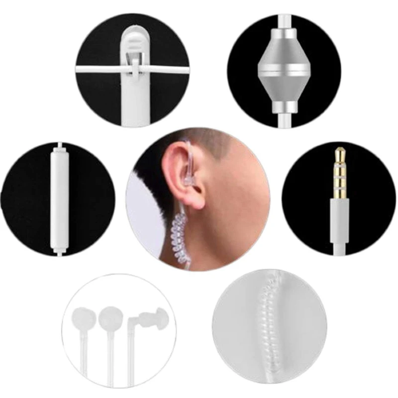 Универсальный 3 5 мм Jack акустическая полые Воздушная трубка с защитой от радиации