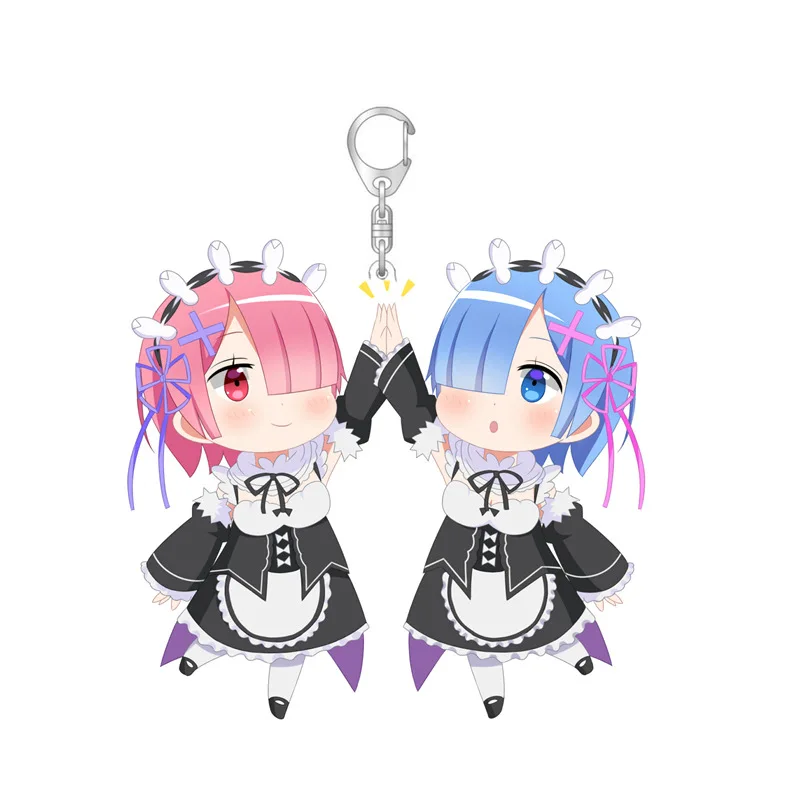 

Animation Different World Fromscratch Keychain Acrylic Rem Backpack Pendant Bag Decoration Car Key Accessories Keyring Hot Sale