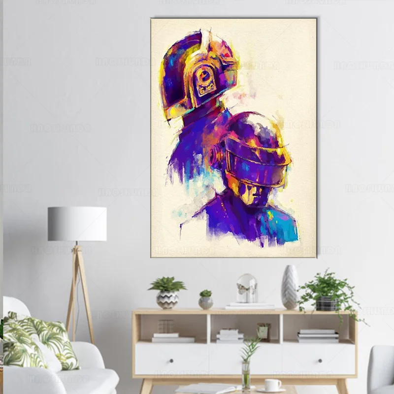 Daft панк Живопись Искусство Холст плакат печать домашний декор живопись - купить