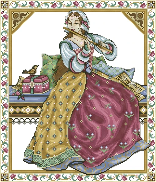 

Genuine Product Egypt Long-staple Cotton Self-Made cross stitch kits Suite Joan Elliott-Flute Beauty