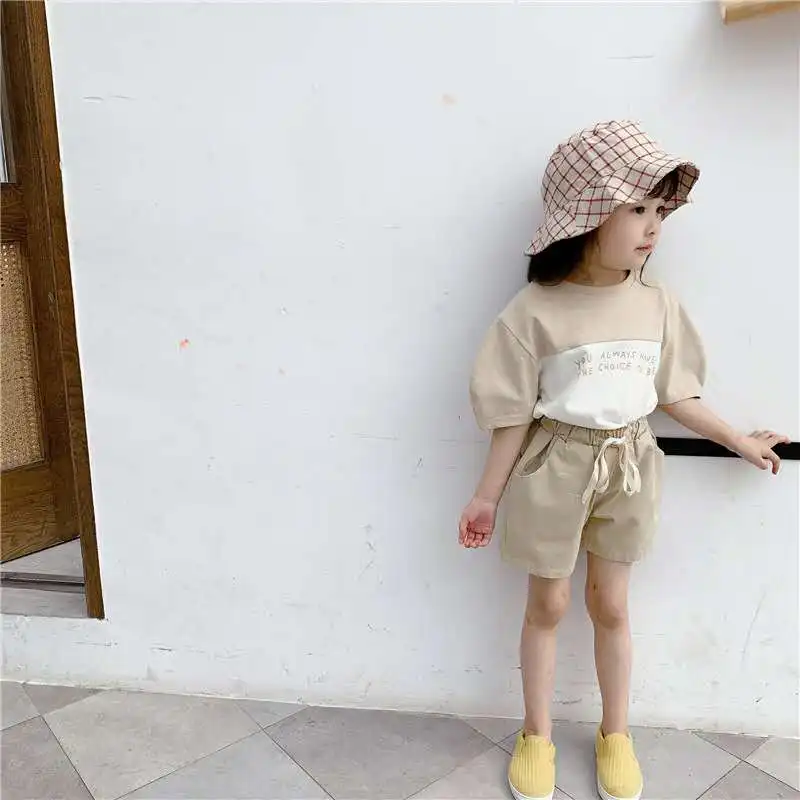 Детская одежда Новинка лета 2020 корейское летнее платье для девочек футболка с