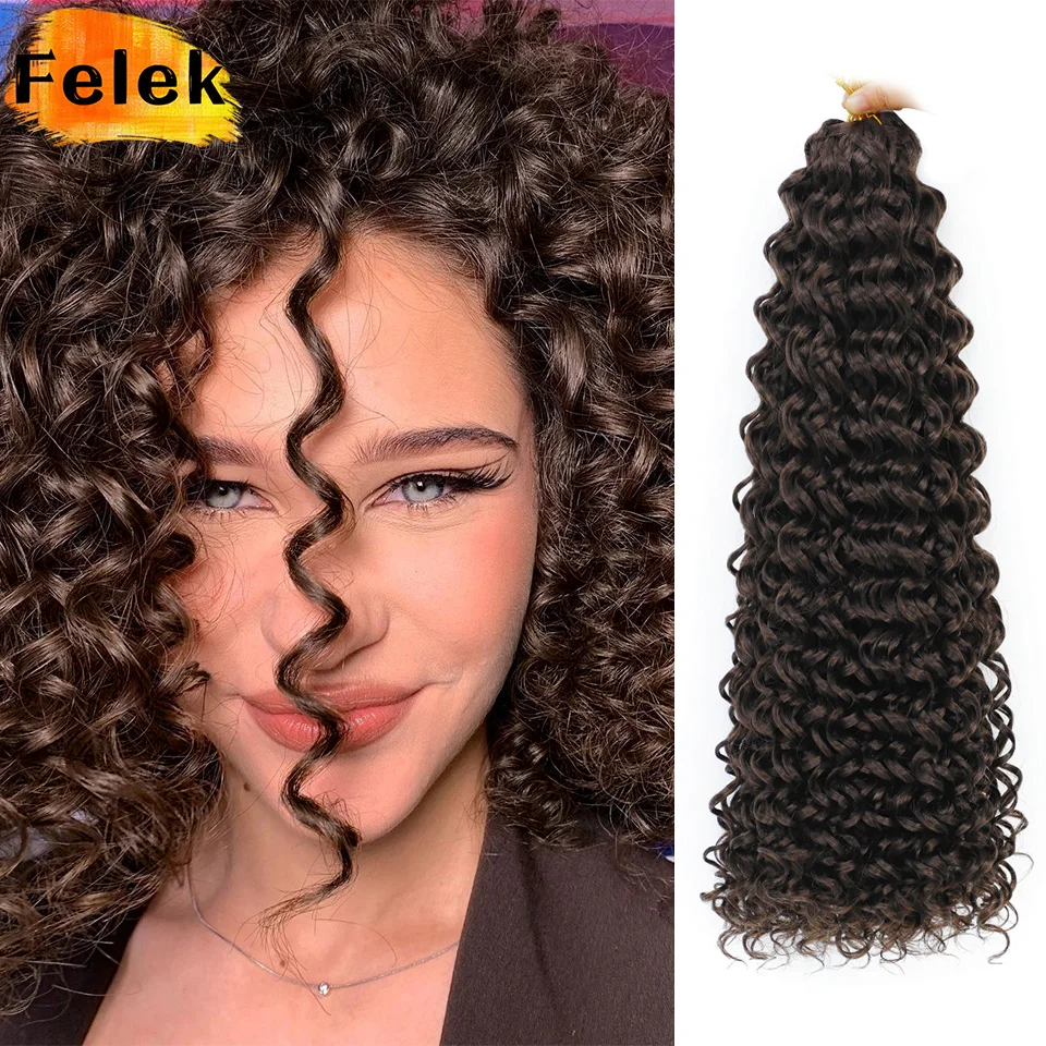 

Ocean Wave Braiding Hair Extensions Crochet Braids Afro Curls Synthetic Ombre Mazo Curly BlondeTwist Braid Afrokudri For Women
