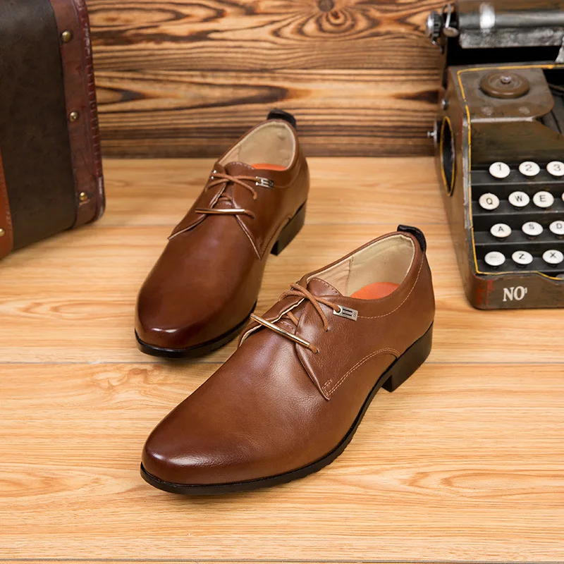 

Luxury Business Oxford Leather Shoes Men Breathable Rubber Formal Dress Shoes Male Office Wedding Flats Footwear #1961
