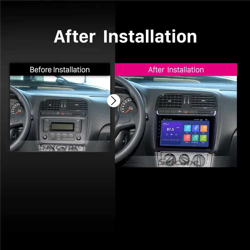 Seicane 9 дюймов 2 din Android 10 0 GPS головное устройство автомобильное радио для VW Volkswagen Polo