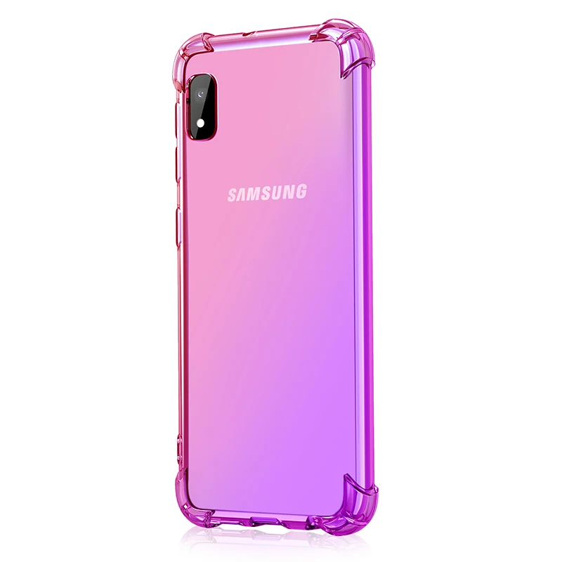 Чехол для телефона Samsung A10 ТПУ чехол 360 Защита 4 угла воздушная подушка градиентный