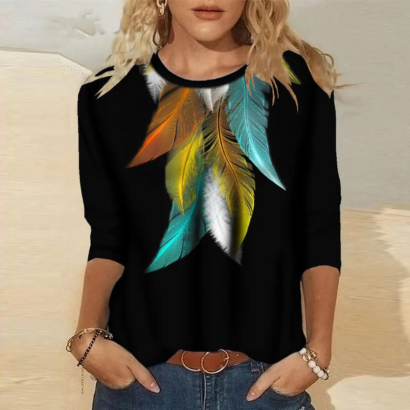 

Women Elegant Blouse Vintage CasualO-neck Floral Printed Ladies Office Shirts 2021 Autumn Fashion Long Sleeve Loose Street Tops