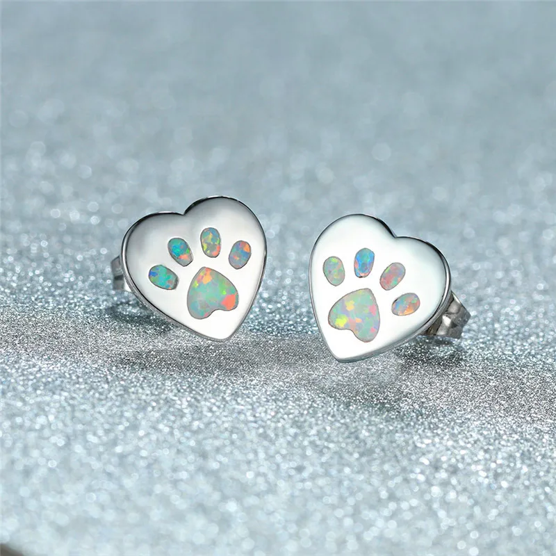 Милые женские маленькие серьги в стиле бохо форме сердца цвета розового золота с