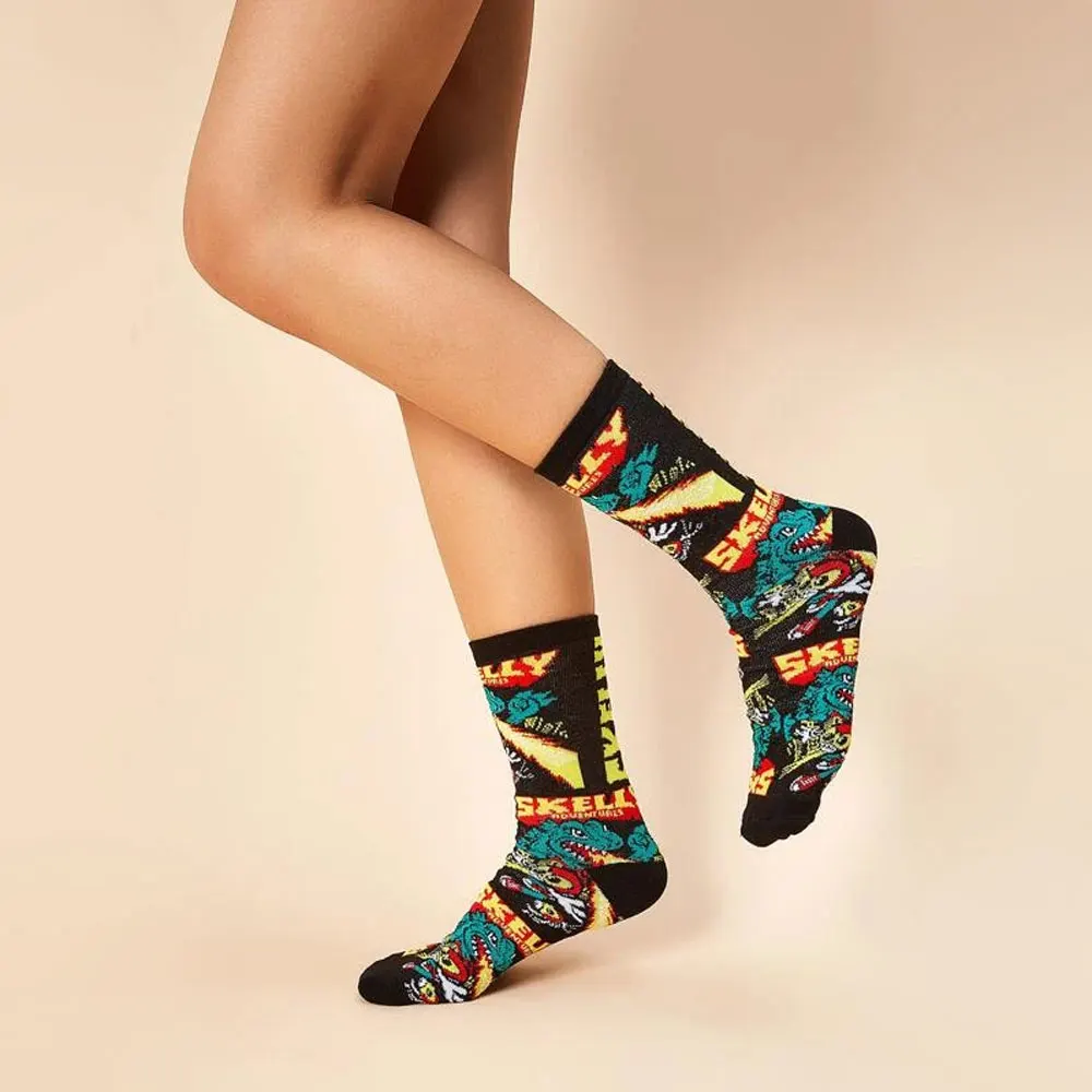 

Women Gothic Socks Cotton Hip Hop Sports Socks Skull Harajuku Compression Socks Punk Party Men Funny Socks
