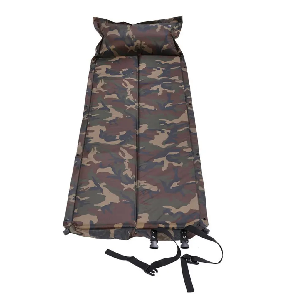 

Camping Mat Inflatable Sleeping Pad Portable Mattress Moisture Proof With Pillow For Outdoor Activities Army Camping Mat