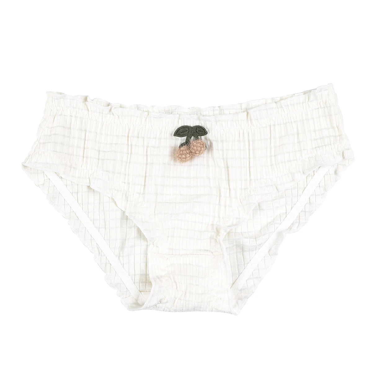 

Cherry small hair ball fresh cotton Japanese girl comfortable middle and low waist panties