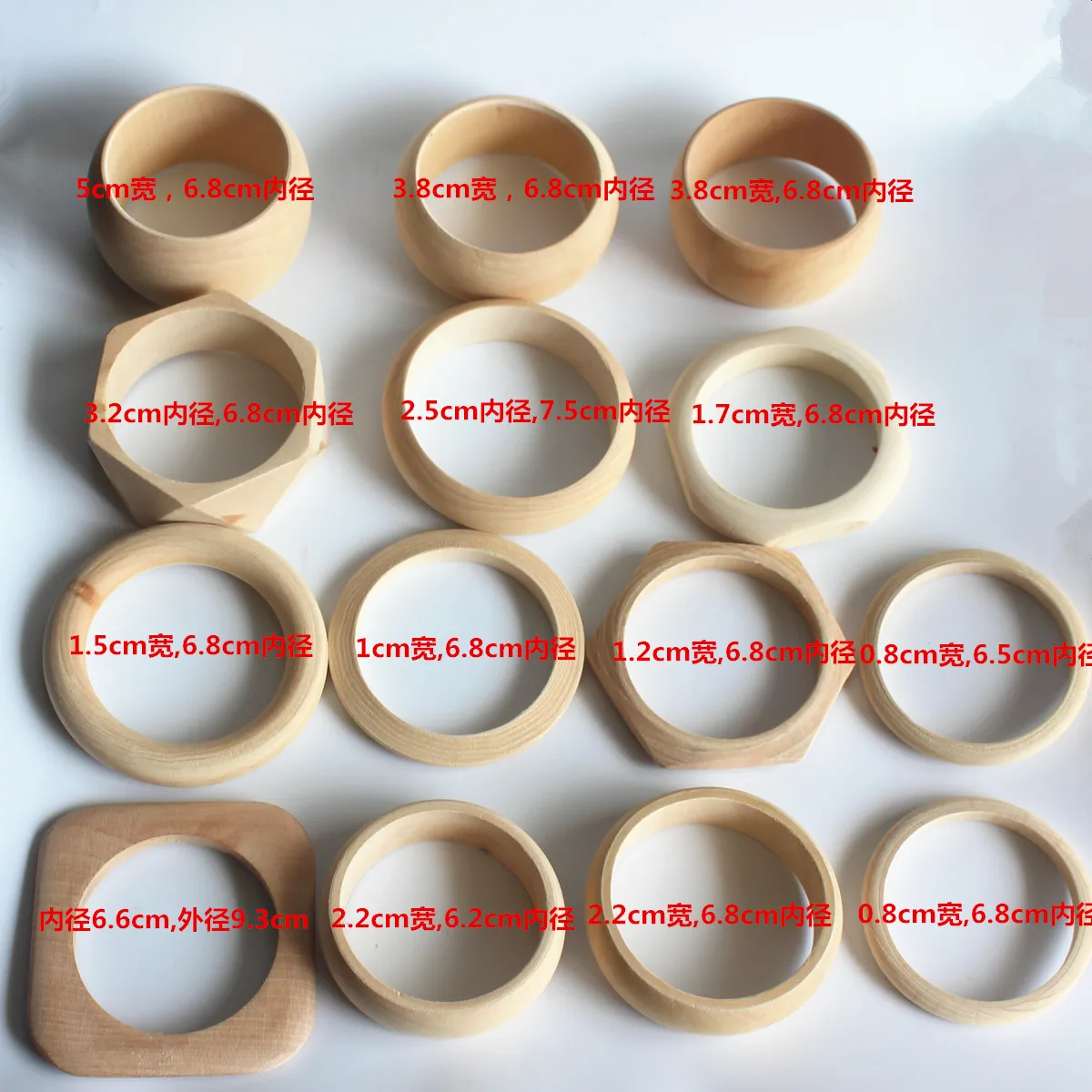 BG013Mixed дизайн Good Wood Незаконченные деревянные браслеты браслет набор сделай сам