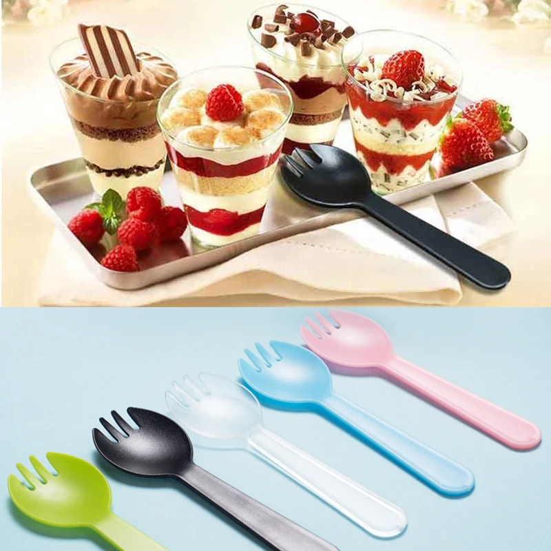 6 шт. одноразовая пластиковая ложка для кемпинга вилка столовая посуда походная