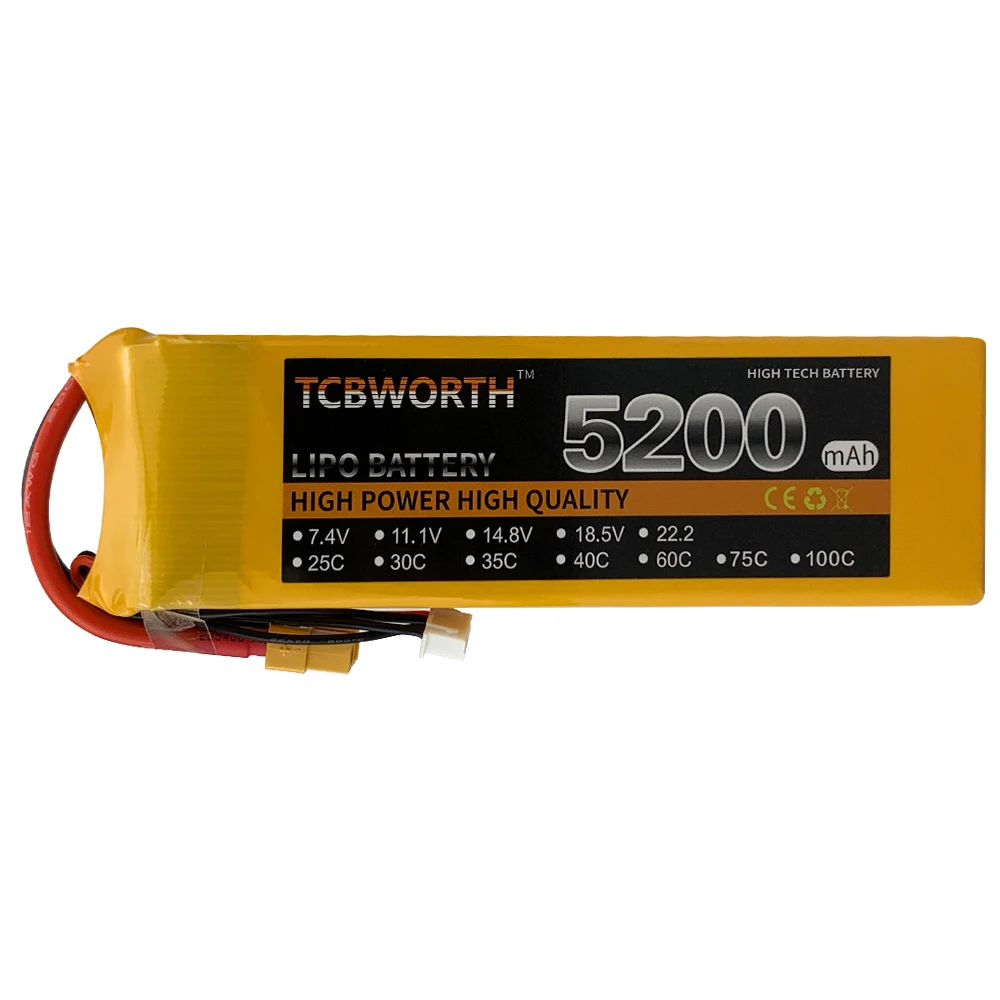 

TCBWORTH 11,1 3S 5200 75C Max 150C LiPo 11,1