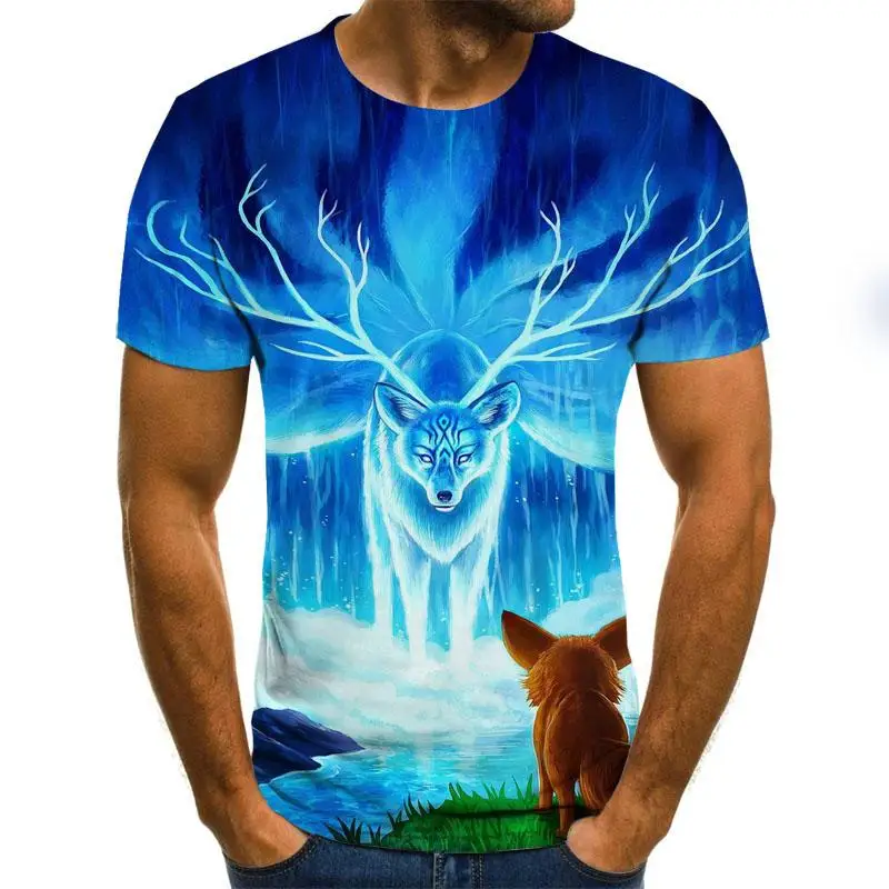 

Hot 2020 Summer Men's Short Sleeve T-Shirt O-Neck Fashion Short Sleeve Clothing Anime Pattern 3D Printed T-Shirt Large Top Tee