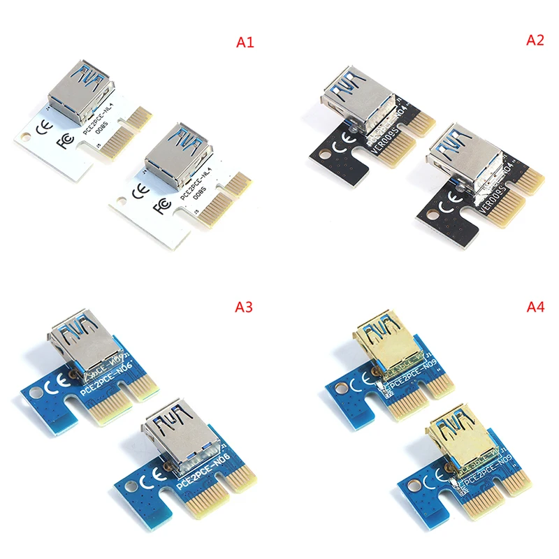 

2PCS PCIE 1X to16X PCI-E 1X to USB to Video Graphics Card PCI-E Extension Card