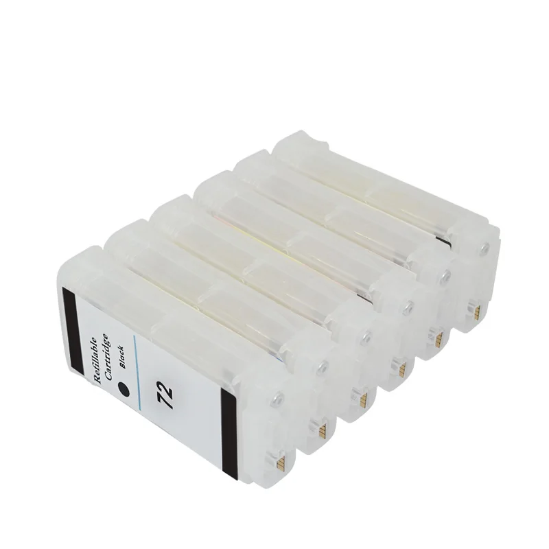 Перезаправляемый картридж с чипом совместимый 6 цветов для HP 72 DesignJet T610 T770 T790T1100