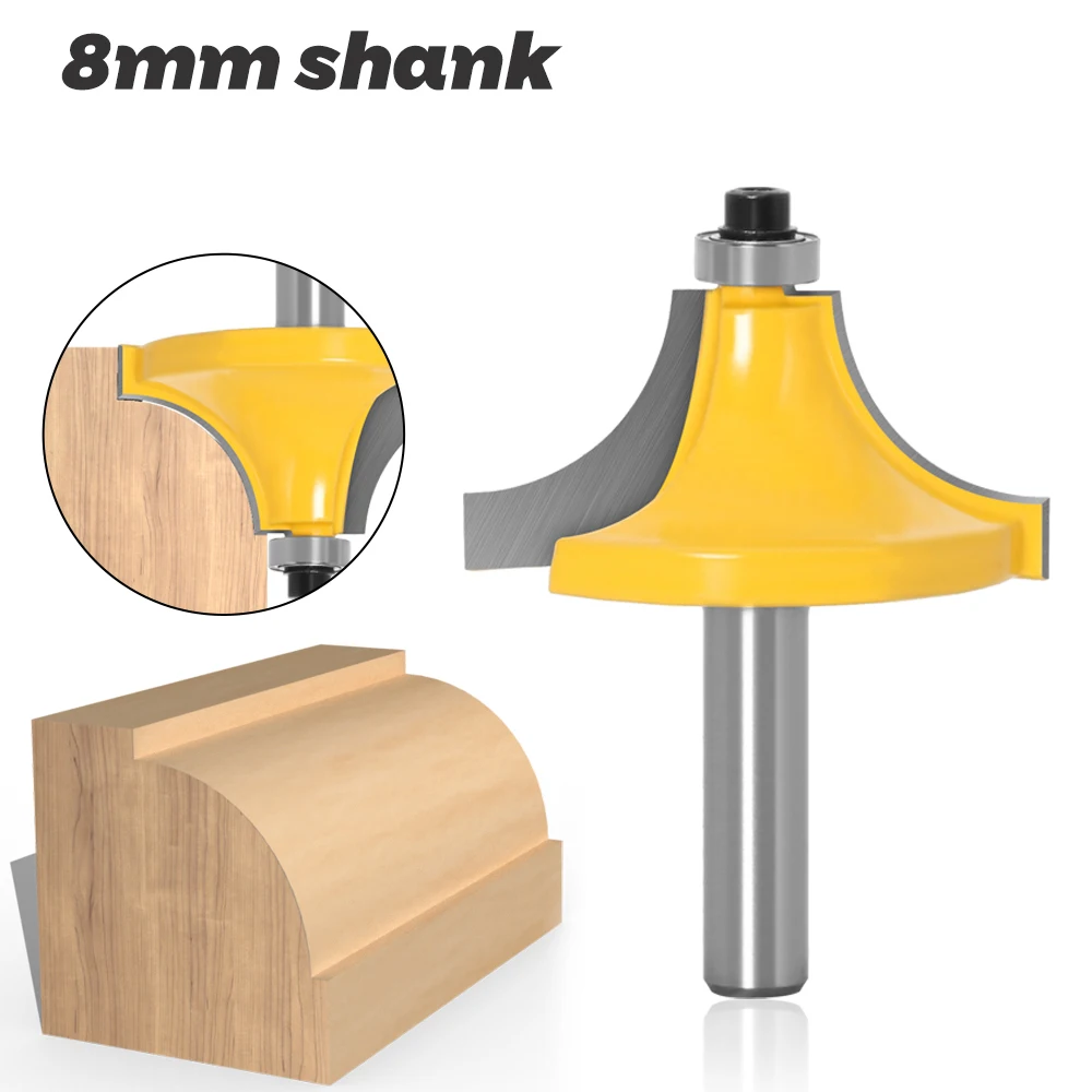 

1PC 8MM Shank Milling Cutter Wood Carving Round Over Edging Router Bit Straight End Mill Trimmer Cleaning Flush Trim Router Bit