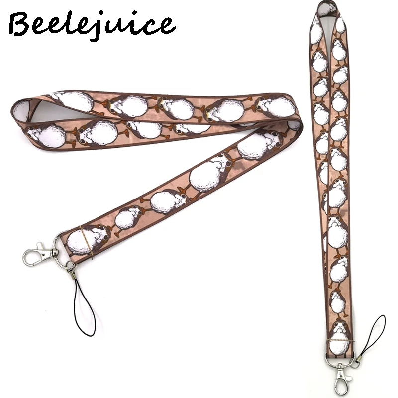 Porg penguin мультфильм аниме винтаж простой 90s шеи ремешки ID значок держатель брелок